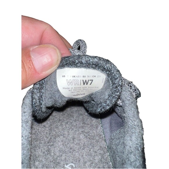 Allbirds Wool Runners Comfort Sneakers Shoes Merino Wool Dark Gray Womens 7 - Picture 8 of 8